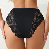 6PCS/Set Hollow Out Floral Lace Panties Women Briefs Sexy Lingerie Female Underwear Ladies Soft Breathable Cotton Underpants - Lootquake