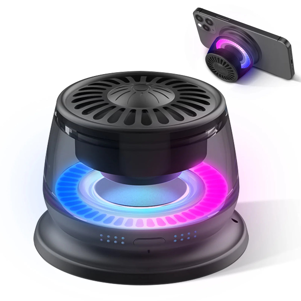 Wireless Bluetooth speaker Gift Magnetic bracket portable High-sound quality TWS interconnected LED color light mini speaker