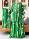 Vestido largo Abaya de algodón suelto de manga larga con estampado dashiki africano de nuevo estilo para mujer, vestido informal de verano
