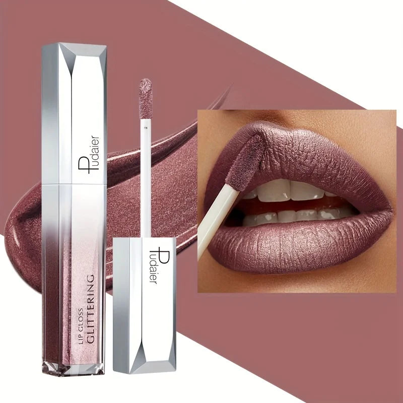 1Pcs Luxurious Golden Bar Lipstick: Long-Lasting Matte Velvet Finish with Non-Fading & Waterproof Properties