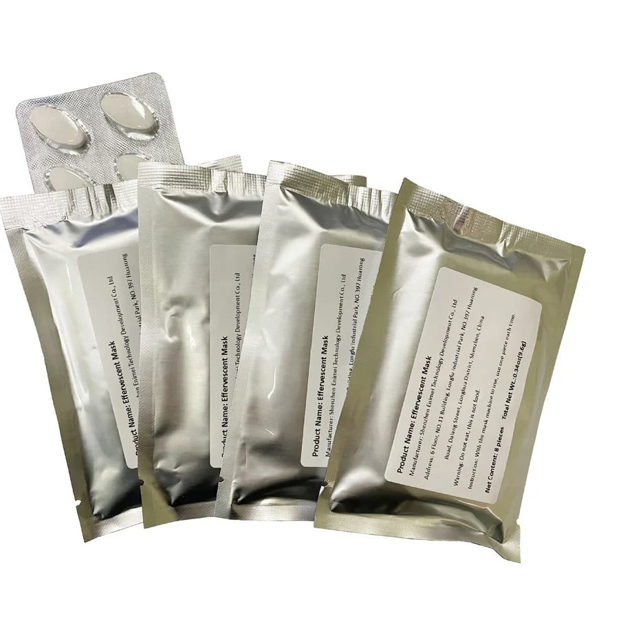 Máquina para hacer mascarillas faciales con 32 cápsulas de colágeno para automatización completa, ideal para el cuidado facial de frutas y verduras.