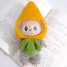 Labubu doll pendant, rubber doll clothes, rabubu v2v1 sitting party head cover hat heartbeat macaron 17cm 15CM