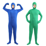 Halloween Costume for Adults & Kids Solid Black JumpSuit Invisible Man & Cat Character Men's Tight Invisibility Clothes