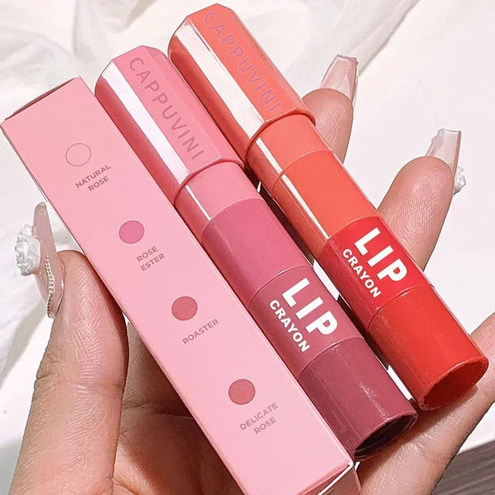 Lipstick Set Lip Gloss 4 Colors In 1 Matte Velvet Lipstick Pen Kit Lipliner Waterproof Lasting Not Fading Lip Makeup Cosmetics