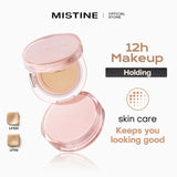 Crema hidratante en polvo Mistine Foundation Air Cushion con acabado natural y húmedo para pieles mixtas (13 g, 1 unidad)