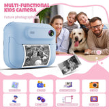 Appareil photo instantané S8 pour enfants, 1300 mAh, appareil photo numérique HD 1080p, idéal pour les cadeaux d'anniversaire des filles et des garçons