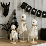 Wooden Crafts Ghost Wooden Stand Spooky Design Unique Ornaments Spooky Wooden Decor Halloween Handmade Decor