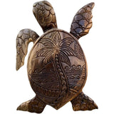 Sea Turtle Shaped Resin Statue,Wooden Hand Carved Turtle Tortoise Statue,Seaside Tropical Sea Turtle Decor for Bathroom Decor