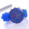Reloj de pulsera de cuarzo para mujer, marca Ginebra, de silicona, a la moda, femenino