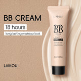 Natural Finish Foundation Cream 30ml Lightweight BB Cover Dark Circles Pores Oil Free Long Lasting Makeup Base