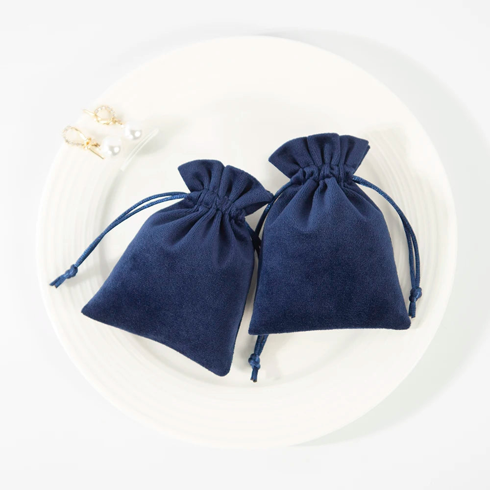 5pcs Bulk Wedding Engagement Display Velvet Bag Bracelet Earrings Gift Luxury Packaging Jewelery Pouches Travel Organizer Bags - Lootquake
