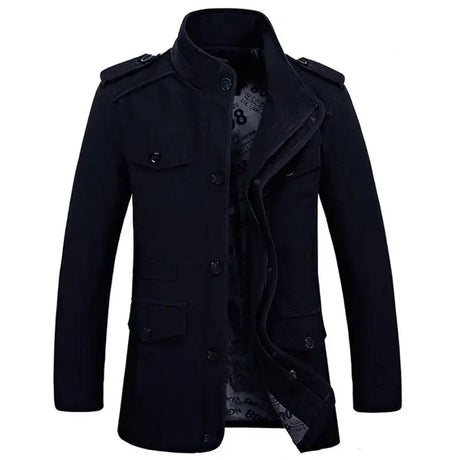 High Quality Men's Casual Jacket 6XL Male Windbreaker Oversized Cotton Classic Jackets Men Clothing Trench Coat A4F5806 - Lootquake