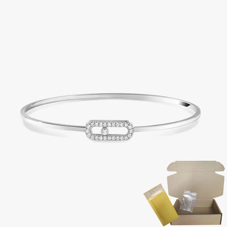 S925 sterling silver women's bracelet, classic MOVE/TWIN series, French diamond bracelet, holiday gift, high-quality jewelry - Lootquake