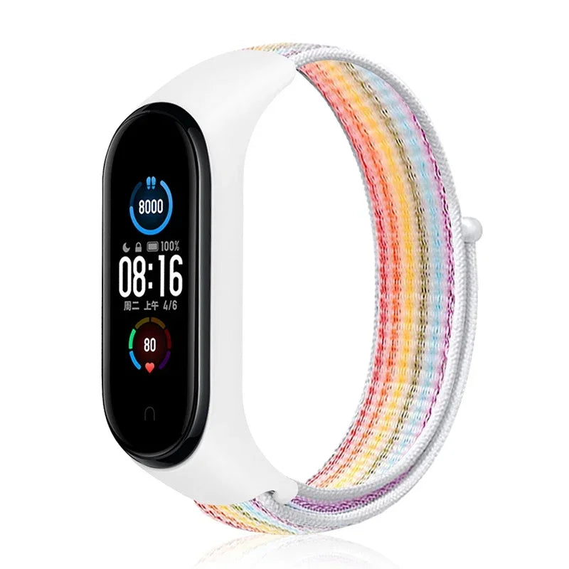 Bracelet For Mi Band 6 7 Strap Nylon Sport loop watch Belt Pulseira Correa Mi band 4 Wristband for xiaomi Mi band 5 4 3 Bracelet - Lootquake