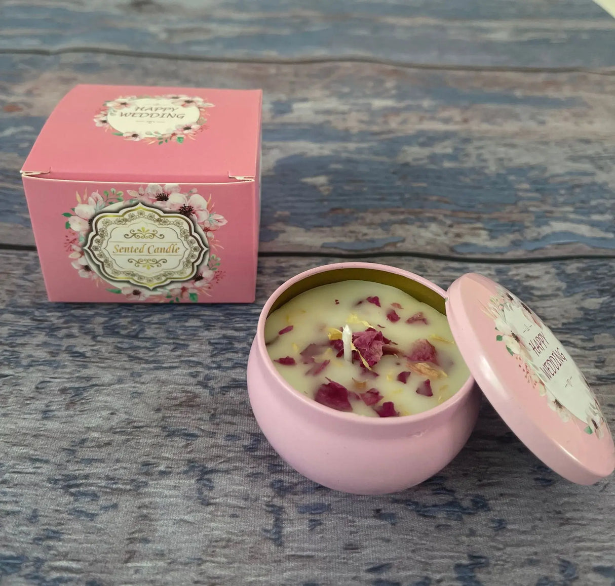 Dried Flower Aromatherapy Soy Candle Plant Essential Oil Incense Candle Deodorant Refreshing Aromatherapy Candle Birthday Candle