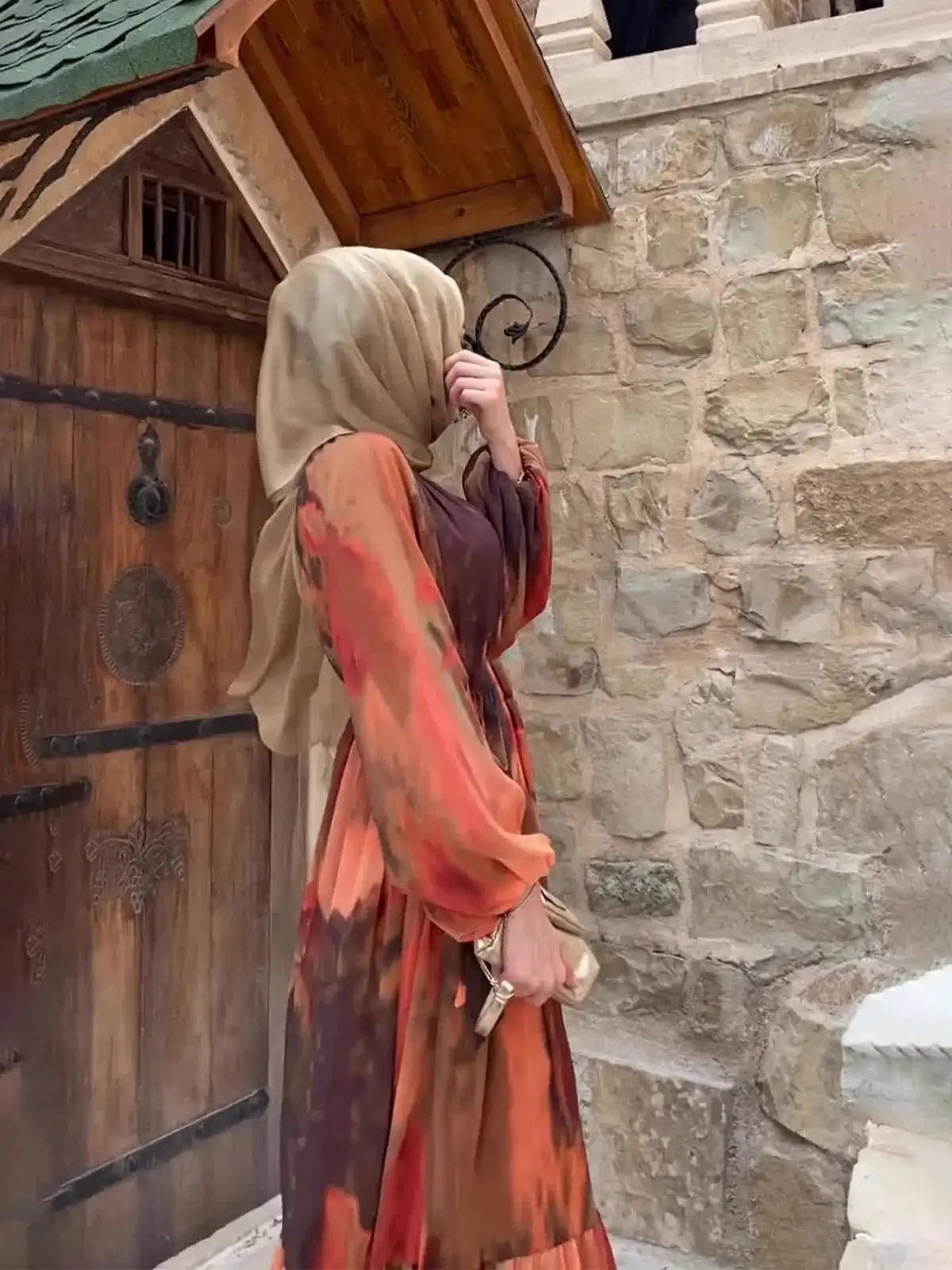 Eid Chiffon Muslim Party Dress for Women Ramadan Print Abaya Long Dress Belt Morocco Vestidos Largos Dubai Robe Jalabiya 2024 - Lootquake