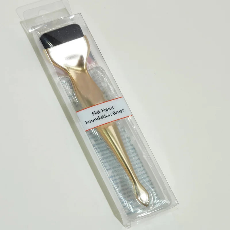 Single Ultrathin Flat-Head Foundation Brush,Spoon-Shaped Design/Non-Powder-Eating/No Powder Waste,For Liquid Foundatio/BBCream,P
