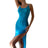 Women Sexy Backless High Split Dress Sleeveless See Through Long Dress Summer Sheer Mesh Vestidos Club Party Beach Cover Ups - Lootquake