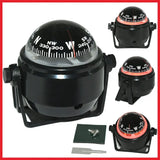 Navigation Car Compass For Marine Car Boat Pivoting Electronic LED Light Guide Ball Vehicle Navigation Tool Compass Accessories - Lootquake