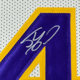 Camiseta de baloncesto blanca de Los Ángeles LA de Shaquille O'Neal, enmarcada, autografiada y firmada, 35 x 39, JSA COA