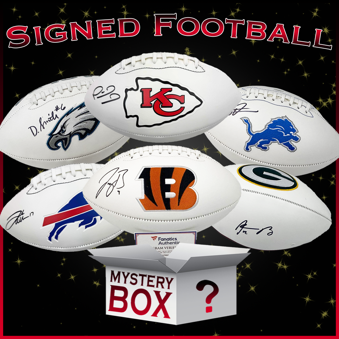 Caja misteriosa de fútbol autografiada/firmada con PSA JSA o Beckett COA 