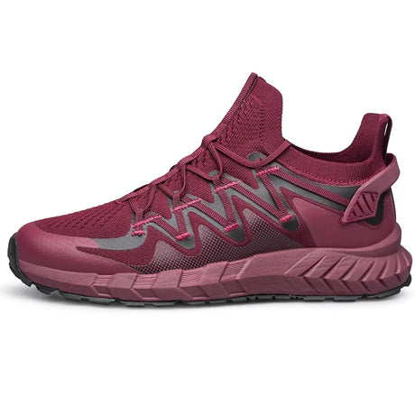 Mens Slip On Walking Shoes Blade Tennis Shoes Slip Resistant Running Shoes Lightweight Workout Shoes Breathable Fashion Sneakers Burgundy Size 11 - Lootquake