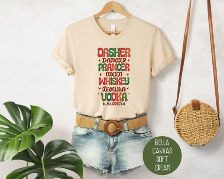 Dasher Dancer Prancer Drinking Funny Christmas Shirt-9