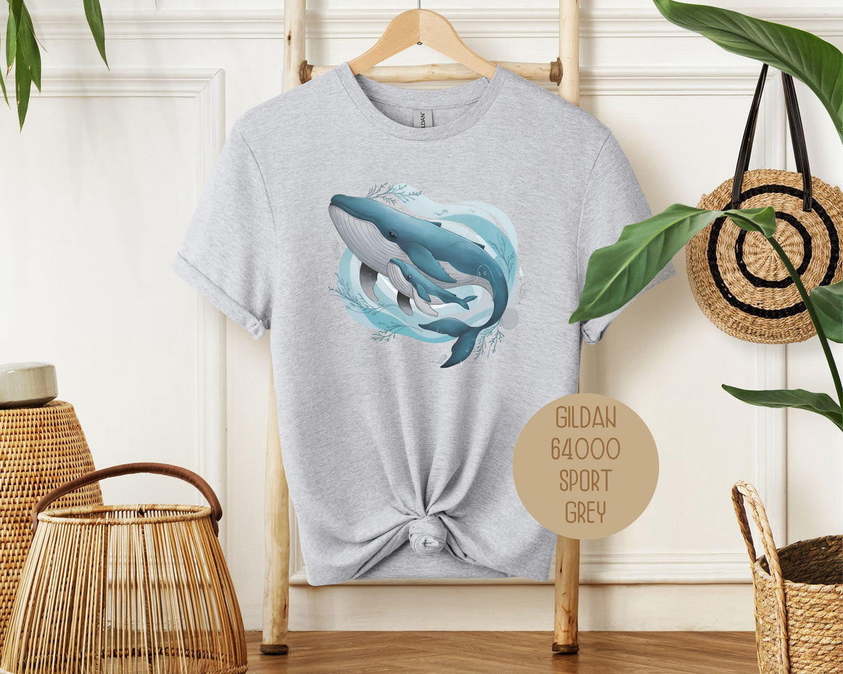 Linda camiseta de bebé con diseño de ballena