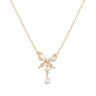 Sonateomber Gold Butterfly Rhinestone Pendent Necklaces for Women Dainty Cute CZ Crystal Dangle Layered Chain Necklace Prom Fashion Jewelry Gift - Lootquake