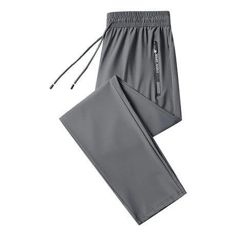 Mens Joggers with Zipper Pockets Athletic Pants Workout Trousers Outdoor Sports Running Sweatpants Gym Fall Pants (Bottom Grey 4XL) - Lootquake