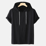 Plus Size Men's Hooded T-Shirts with Drawstring (Summer) - Lootquake