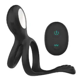 Anillo vibrador para el pene con control remoto Megamente (un juego)