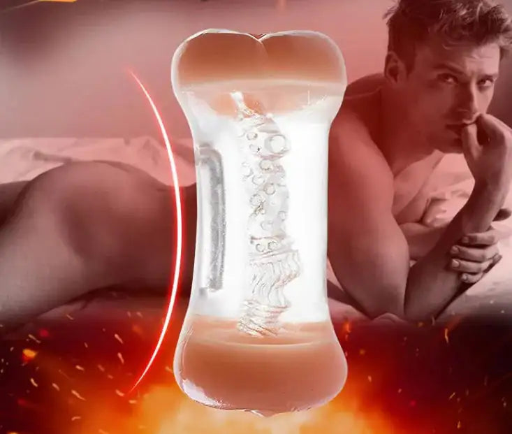 Oix Dual-Entry Transparent Male Masturbator Cup - Lootquake