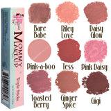 Lápiz labial Triple Sticks, rubor en crema y tratamiento en Bare Babe