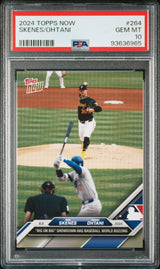 Graded 2024 Topps Now Paul Skenes/Shohei Ohtani #264 Baseball Card PSA 10 Gem Mint