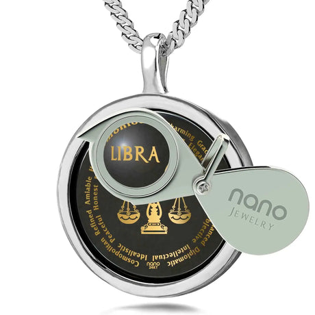 Libra Necklaces for Lovers of the Zodiac 24k Gold Inscribed - Lootquake