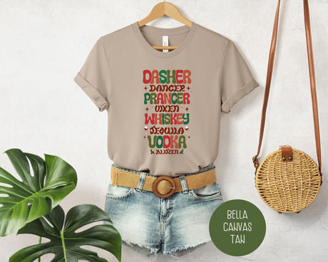 Dasher Dancer Prancer Drinking Funny Christmas Shirt-10