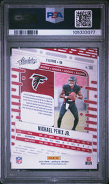 Tarjeta de fútbol Panini Absolute Michael Penix Jr #108 Rookie RC 2024, clasificada PSA 10 Gem Mint
