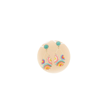 Boho Earrings for Women Beaded Earrings Round Earrings Bohemian Earrings Colorful Bead Dangle Earrings Beads Statement Earrings Teardrop Earrings Bohemian Jewelry Gifts - Lootquake
