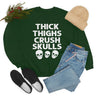 Thick Thighs Crush Skulls Sweat Shirt-4