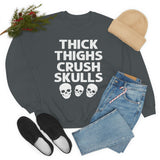 Thick Thighs Crush Skulls Sweat Shirt-5