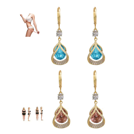 Flysmus Halolux Lymphvity Earrings lovefinity™ lymphvity Atheniz Earrings Dorina Ear Acupressure Detox Earrings for Women Ear Allure Earrings Non Piercing Acupressure Earrings Jewelry Gifts - Lootquake