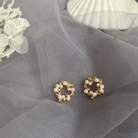 French retro pearl earrings female earrings - Lootquake