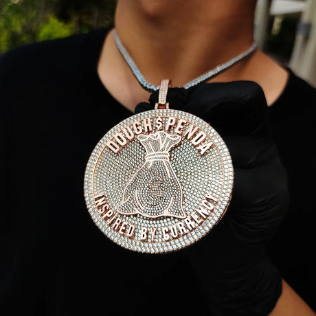 2024 3D Design Jewelry Copper 5A Zircon Bling Hip Hop Rapper Men Hip Hop Custom Letter Name Round Rectangle Pendant - Lootquake
