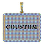 2024 3D Design Jewelry Copper 5A Zircon Bling Hip Hop Rapper Men Hip Hop Custom Letter Name Round Rectangle Pendant - Lootquake