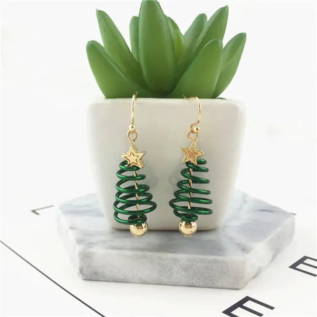 Christmas Earrings Tree Star DIY Earrings - Lootquake