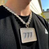 2024 3D Design Jewelry Copper 5A Zircon Bling Hip Hop Rapper Men Hip Hop Custom Letter Name Round Rectangle Pendant - Lootquake