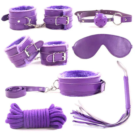 7-Piece Plush Bondage Adult Toy Set - Lootquake