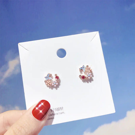 Petal Earrings, Pearl Studs, Colorful Drop Earrings - Lootquake