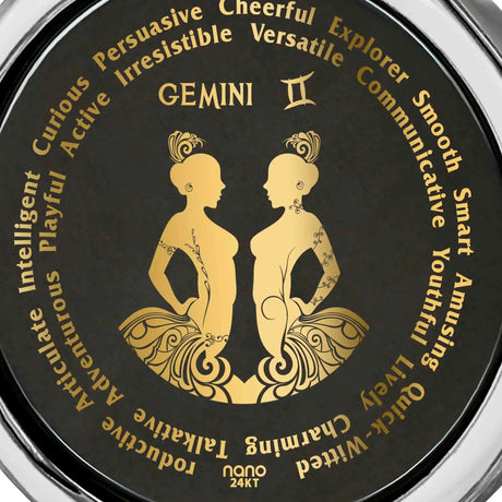 Gemini Necklaces for Lovers of the Zodiac 24k Gold Inscribed - Lootquake